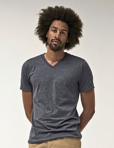 Bild von Unisex Heather CVC Short Sleeve V-Neck Tee